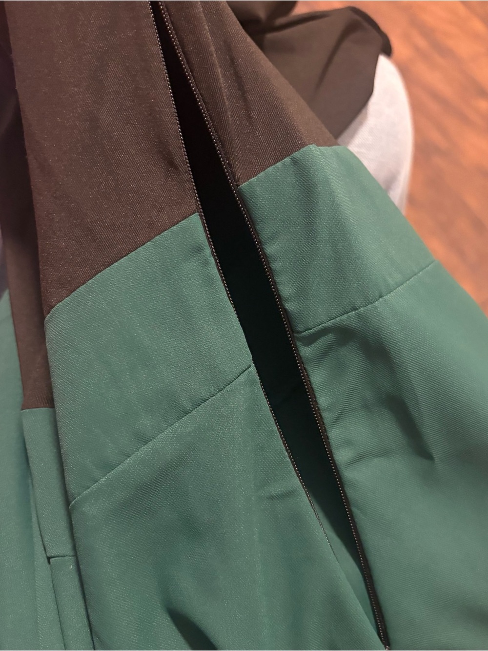 SHEIN Curve Colorblock Long Sleeve Midi Dress Forest Green & Black 3XL - Picture 9 of 9